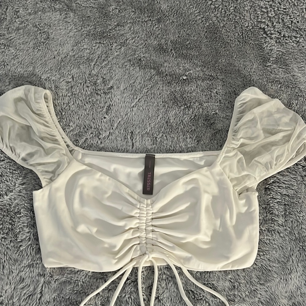 White Tie Crop Top